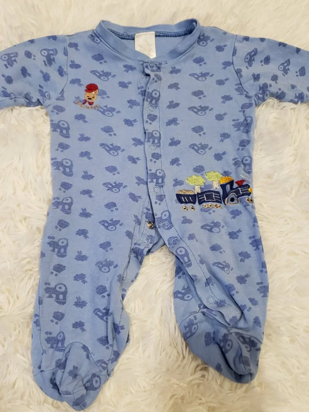Carter's Train Conductor Footie Pajamas